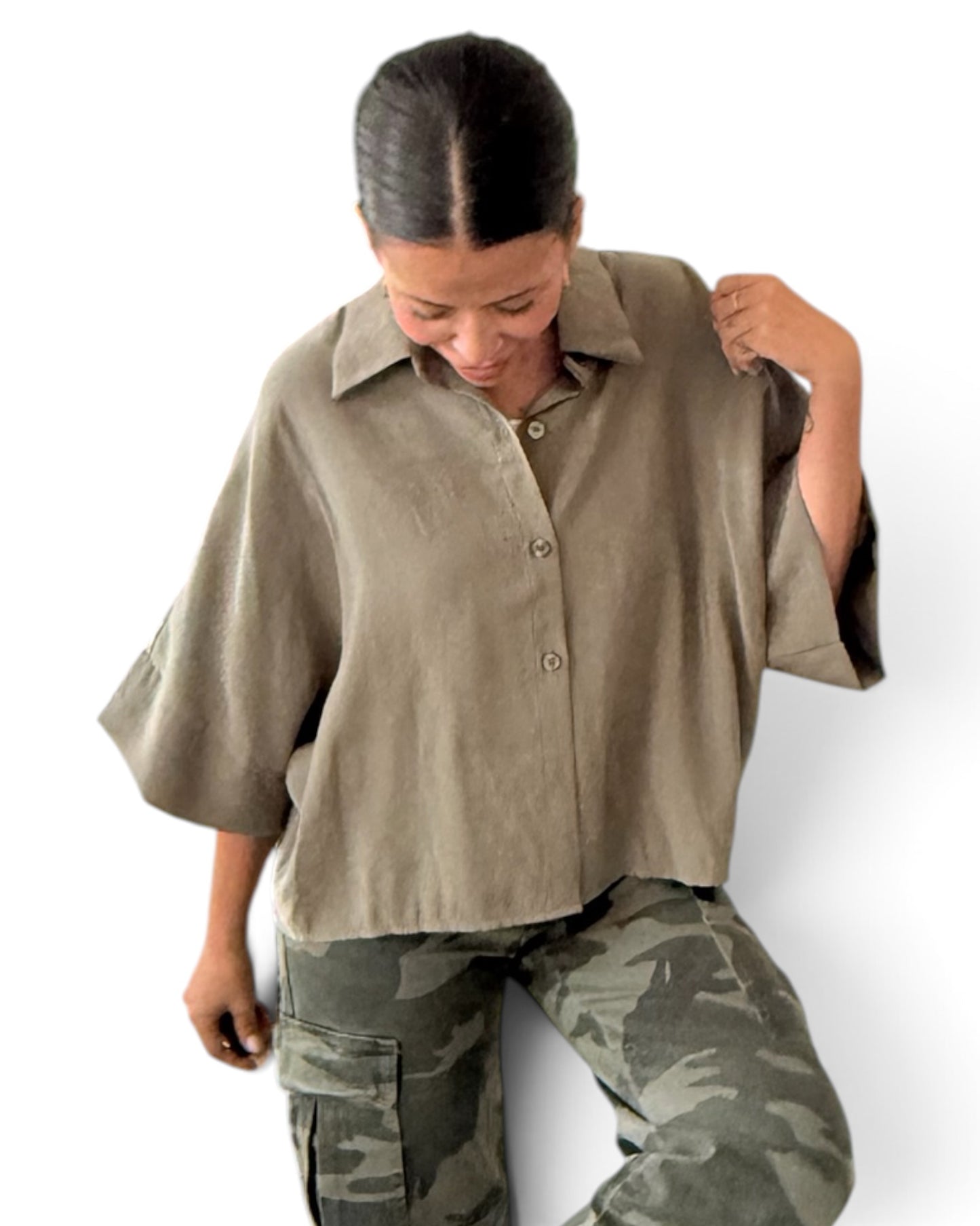Camisa verde kaki