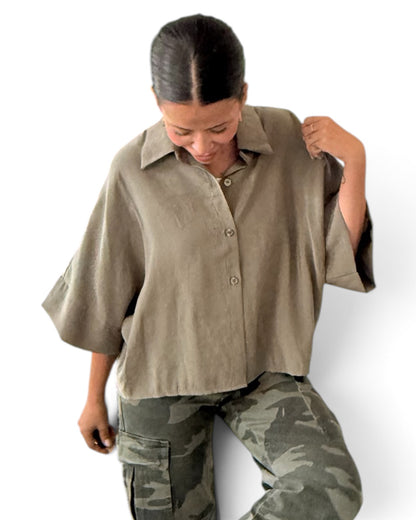 Camisa verde kaki