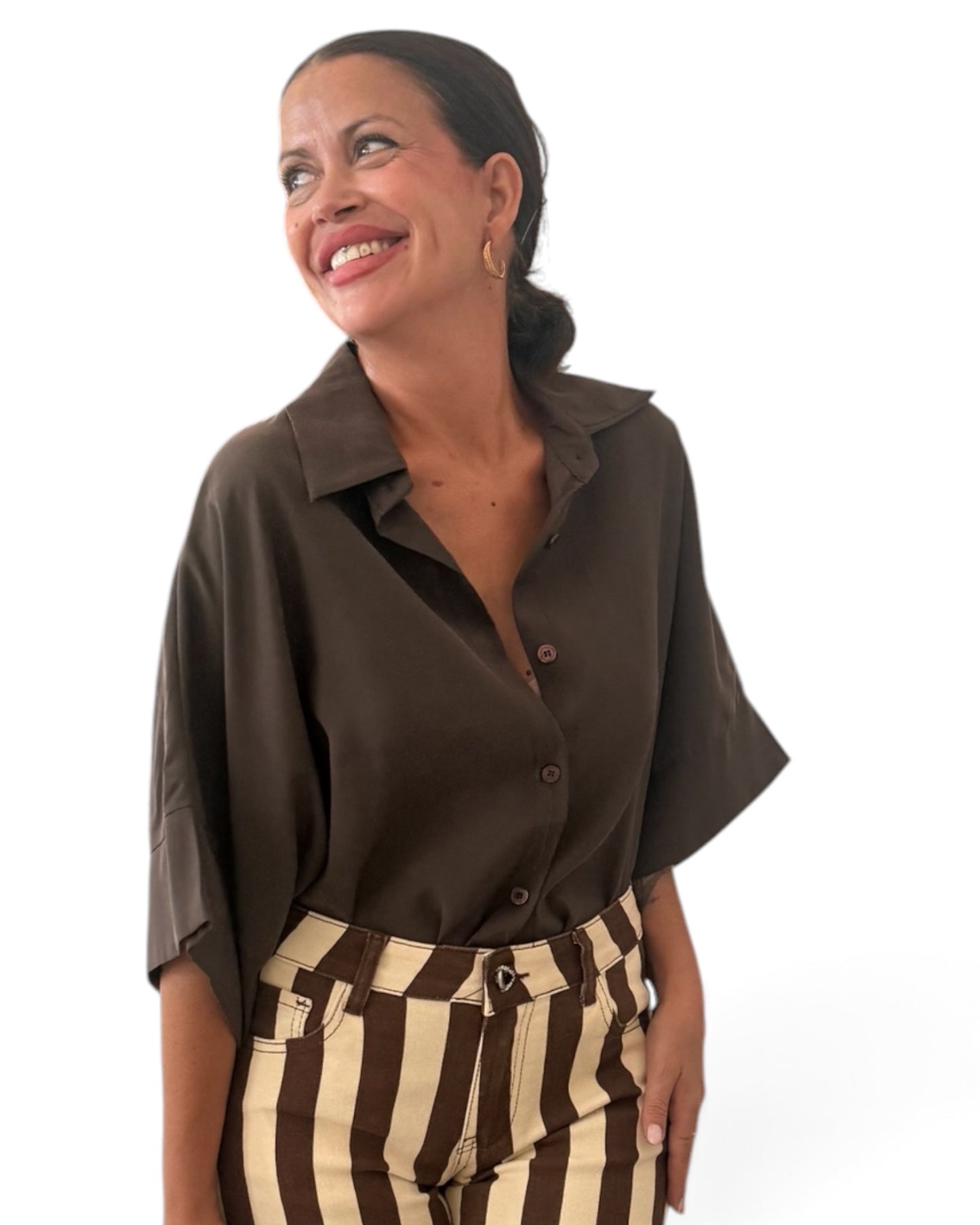 Camisa verde chocolate