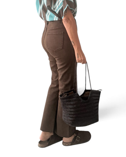 Pantalón trenzado chocolate