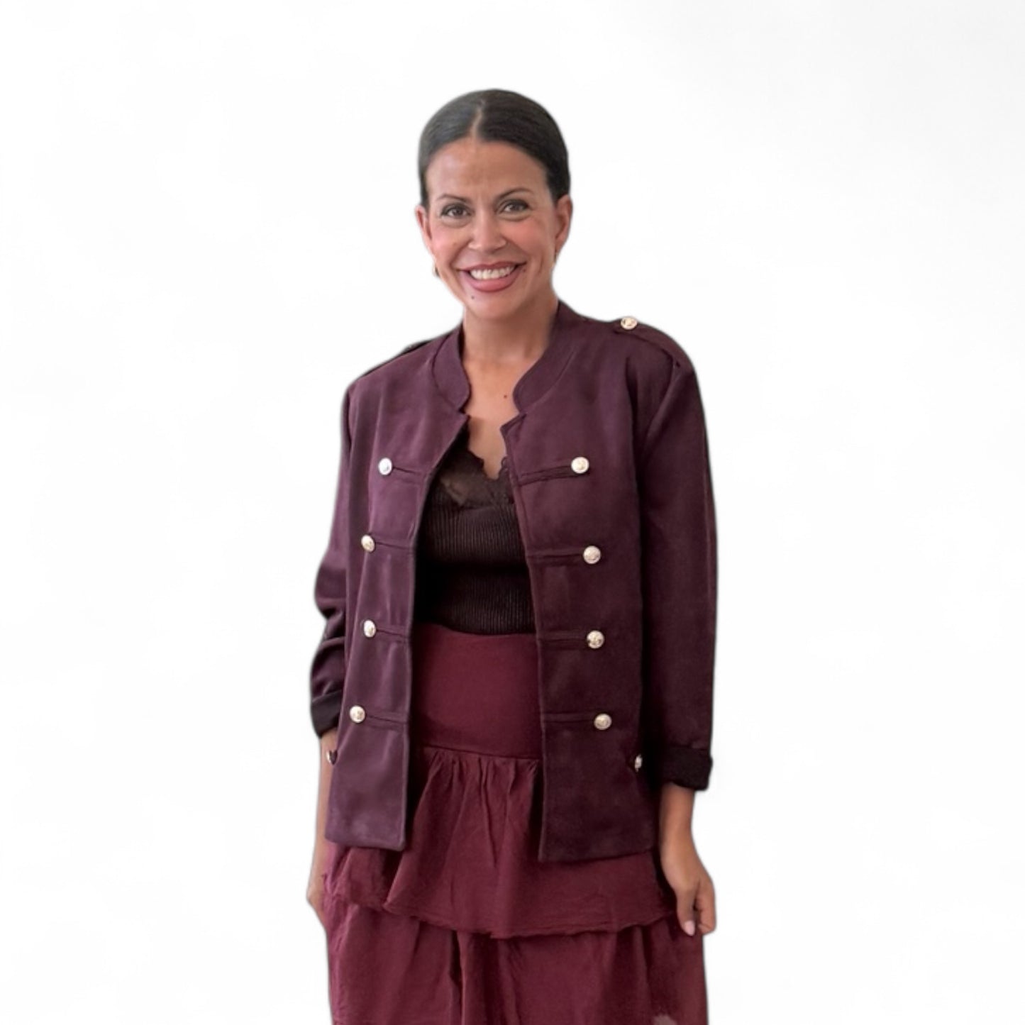 Falda/ vestido volantes Burdeos