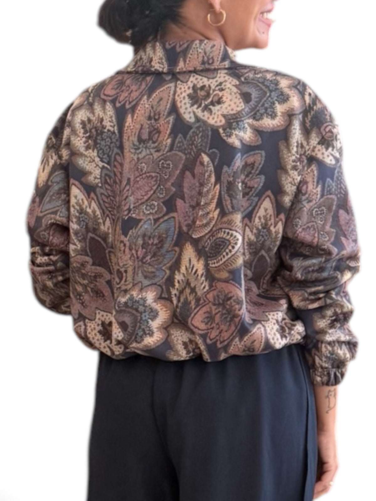 Bomber floral azul