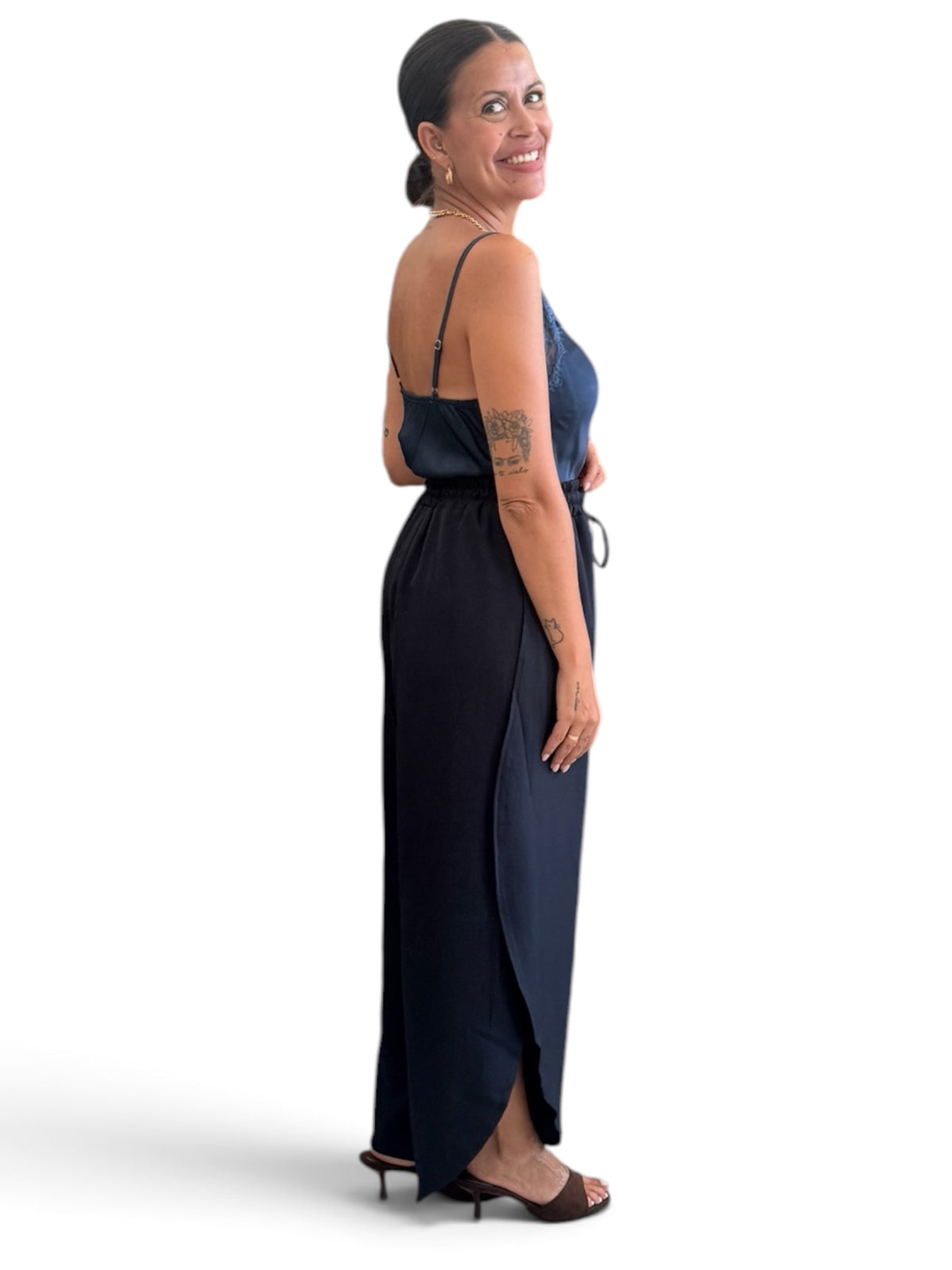 Lencera encaje desigual azul