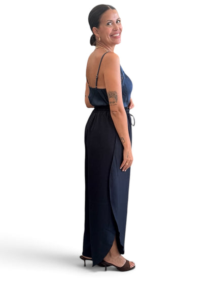 Lencera encaje desigual azul