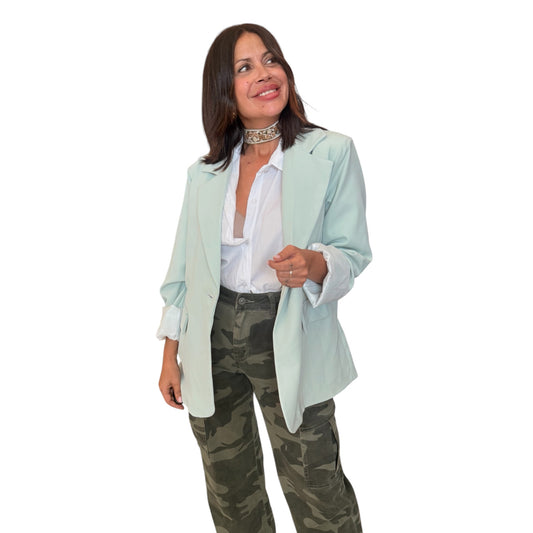 Blazer con forro verde agua