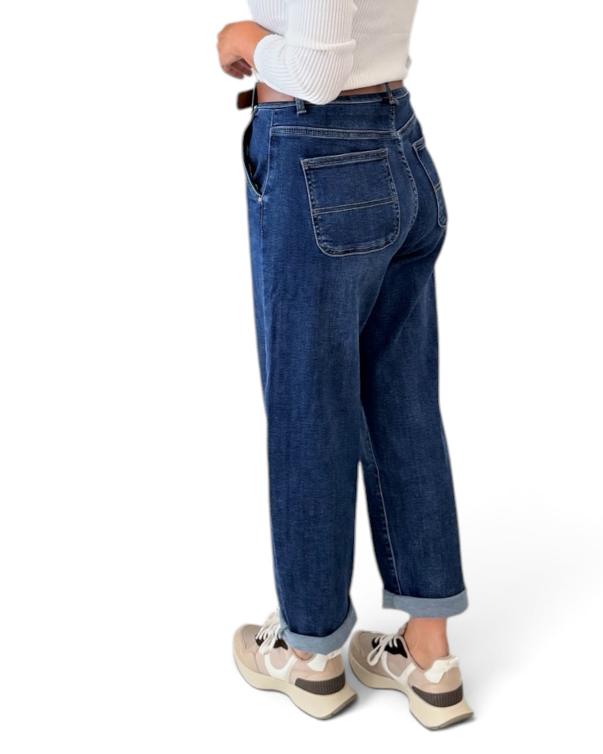 Jeans Barrel azul oscuro