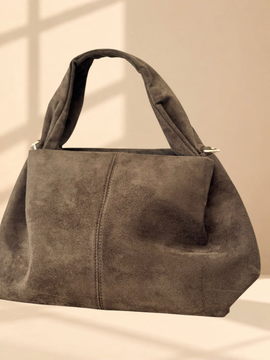 Bolso serraje verde kakhi