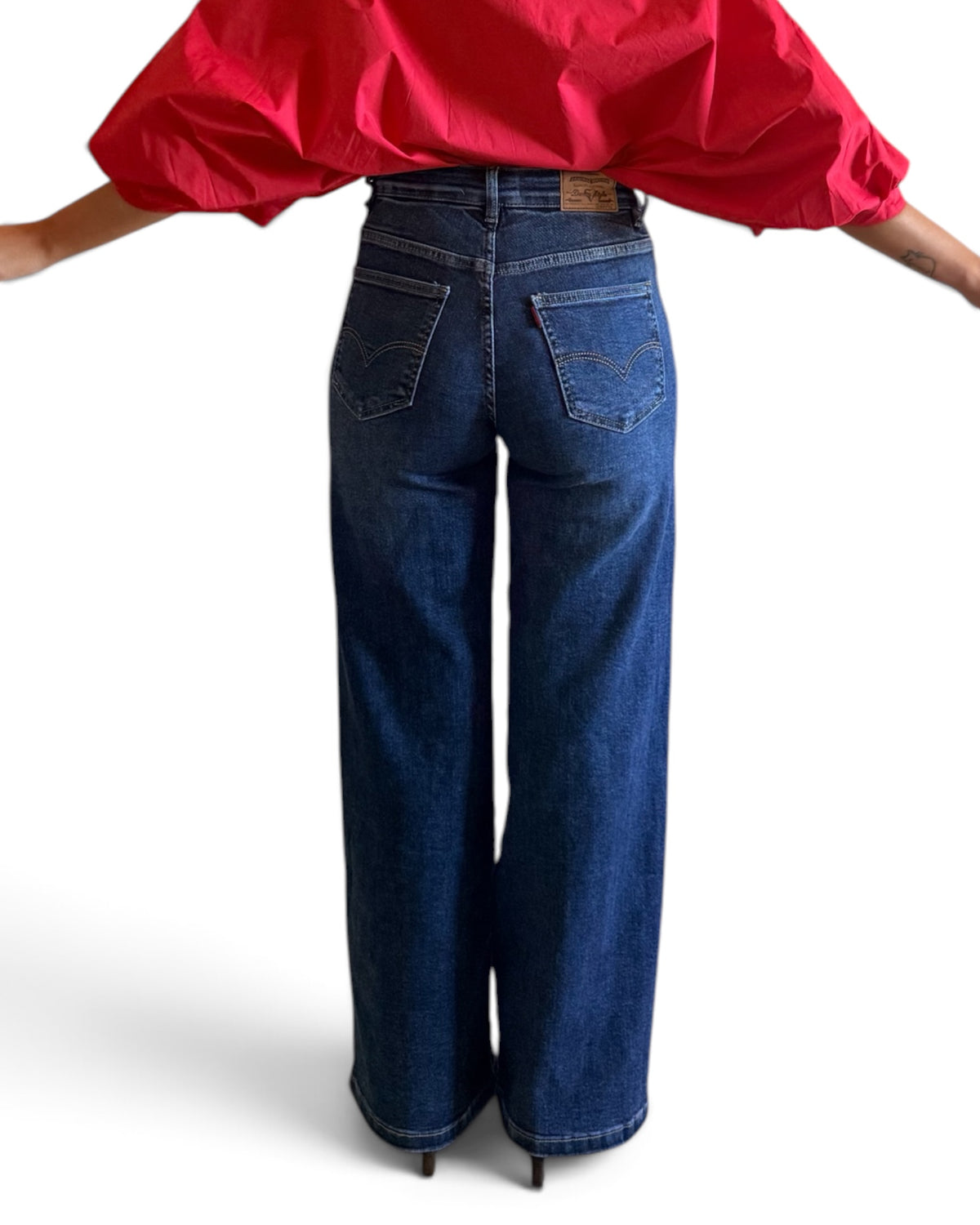 Jeans wide leg faja