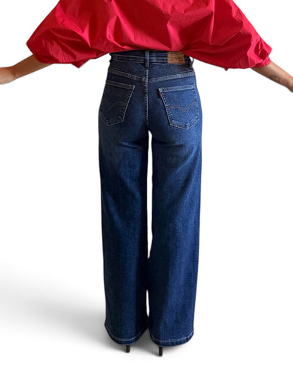Jeans wide leg faja