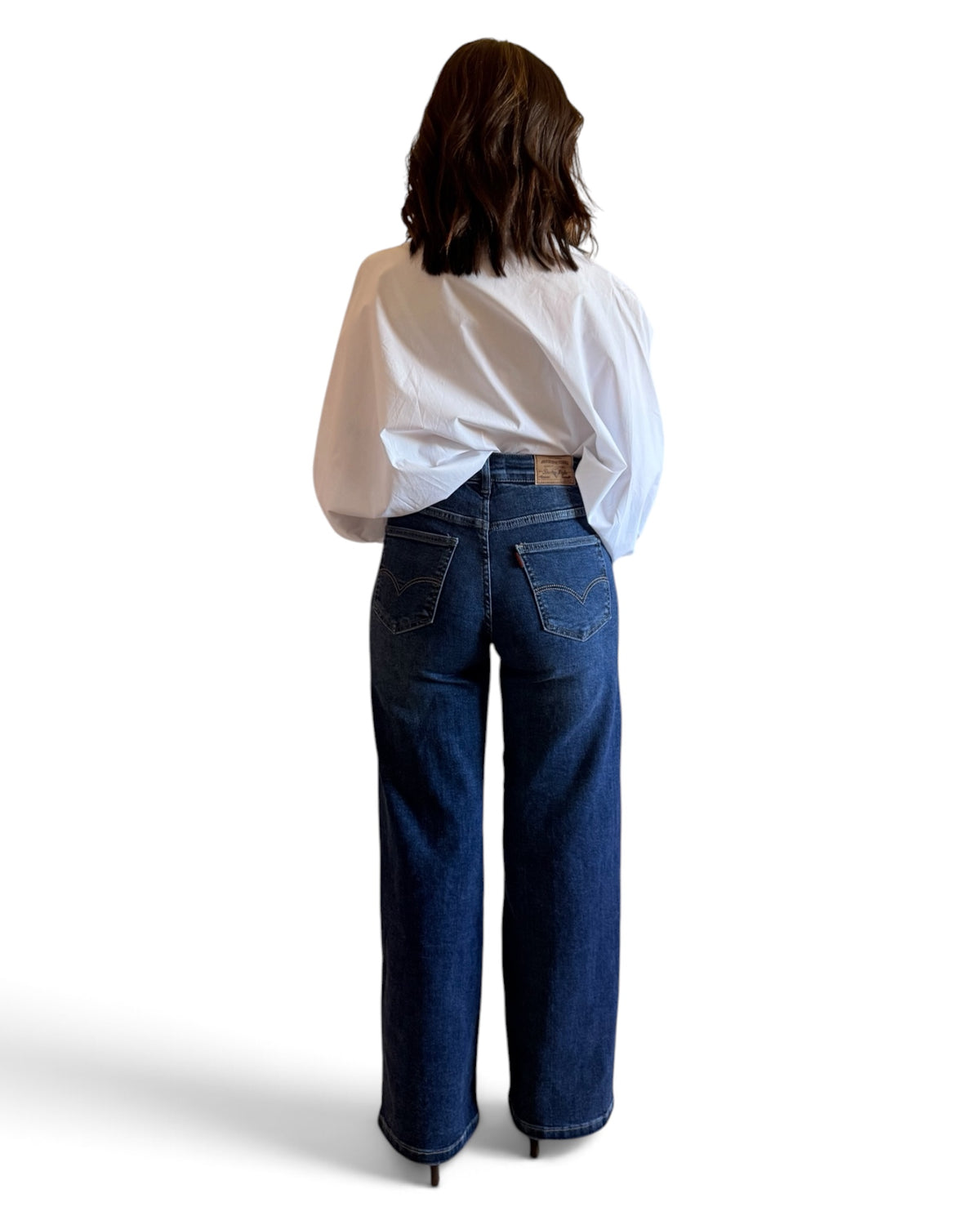 Jeans wide leg faja