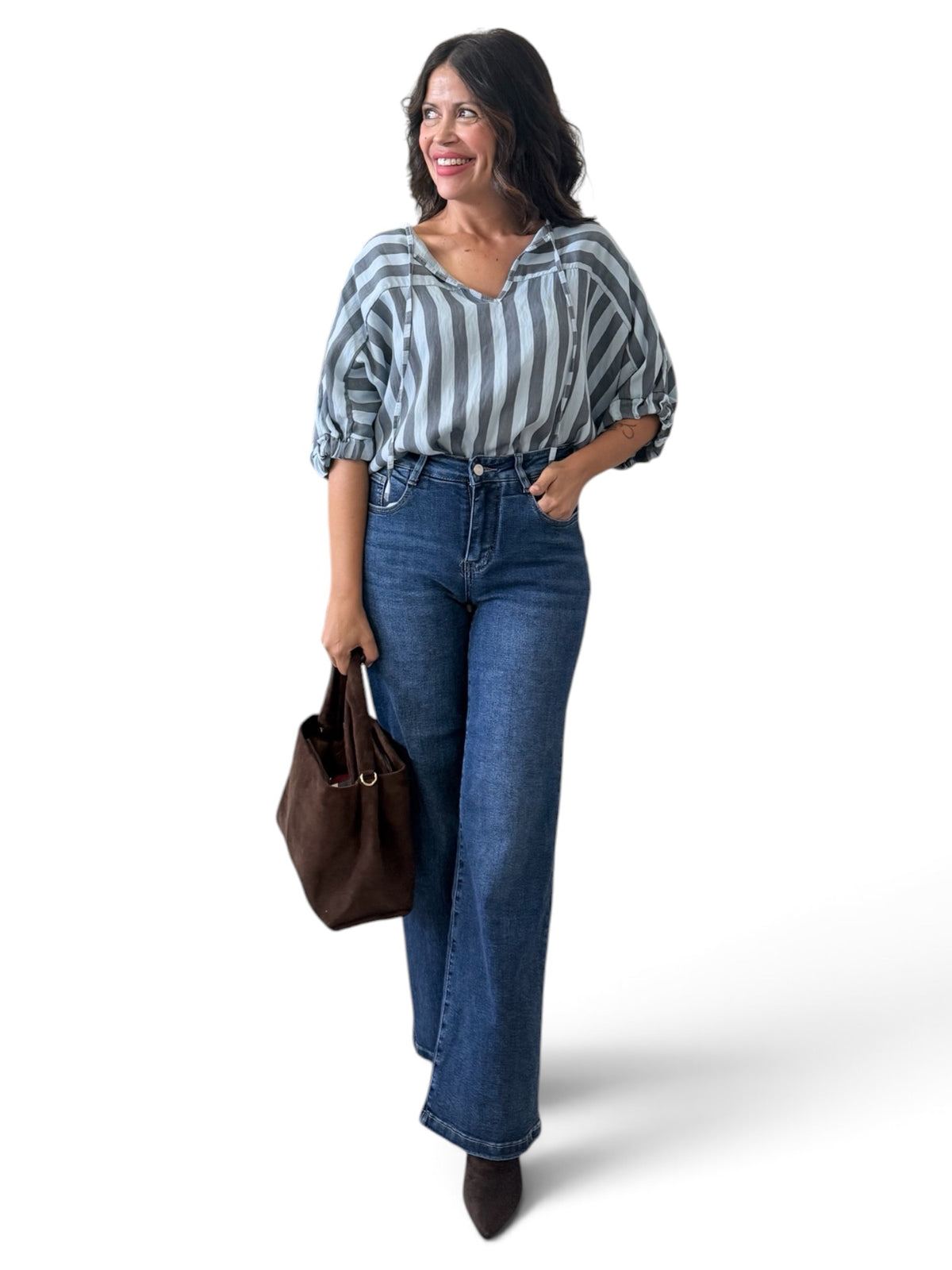Blusa rayas azul