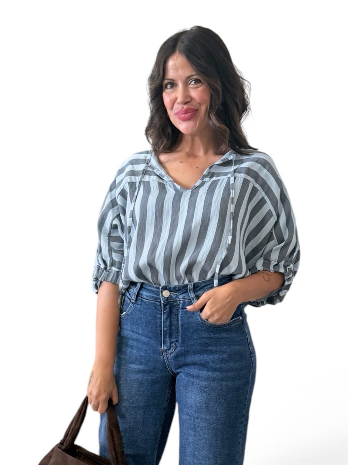 Blusa rayas azul
