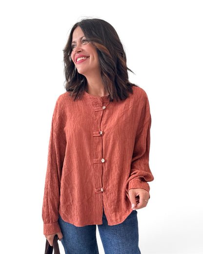 Camisa Oriental teja