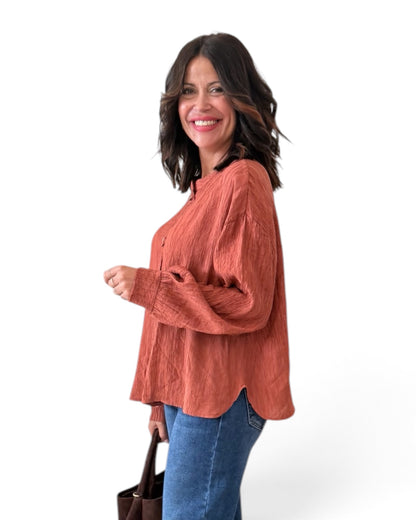 Camisa Oriental teja