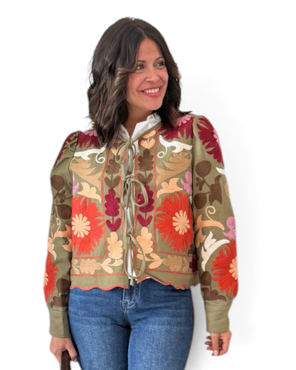 Chaqueta Bordada India