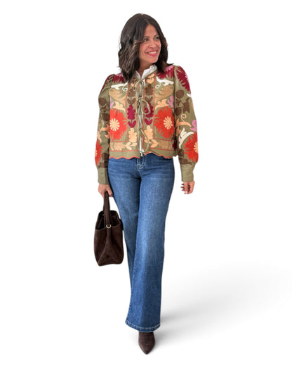 Chaqueta Bordada India