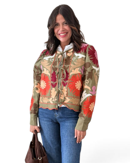 Chaqueta Bordada India