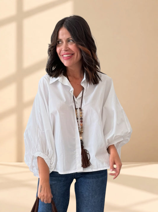 Camisa mangas blanca