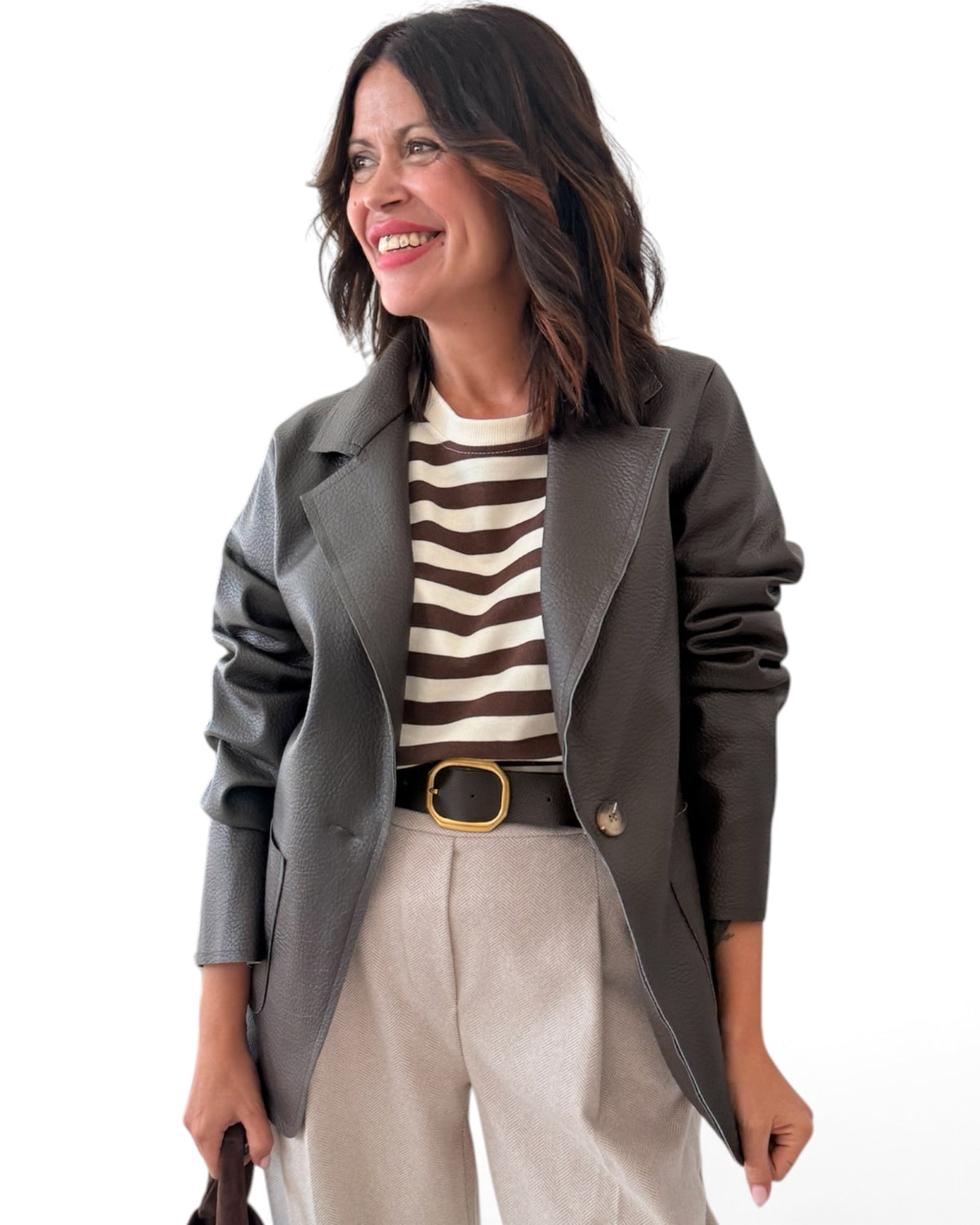 Blazer polipiel chocolate