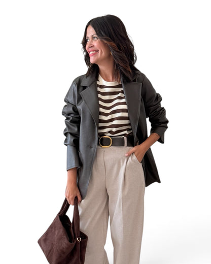 Blazer polipiel chocolate