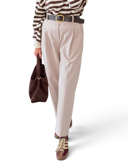 Pantalón vestir beige