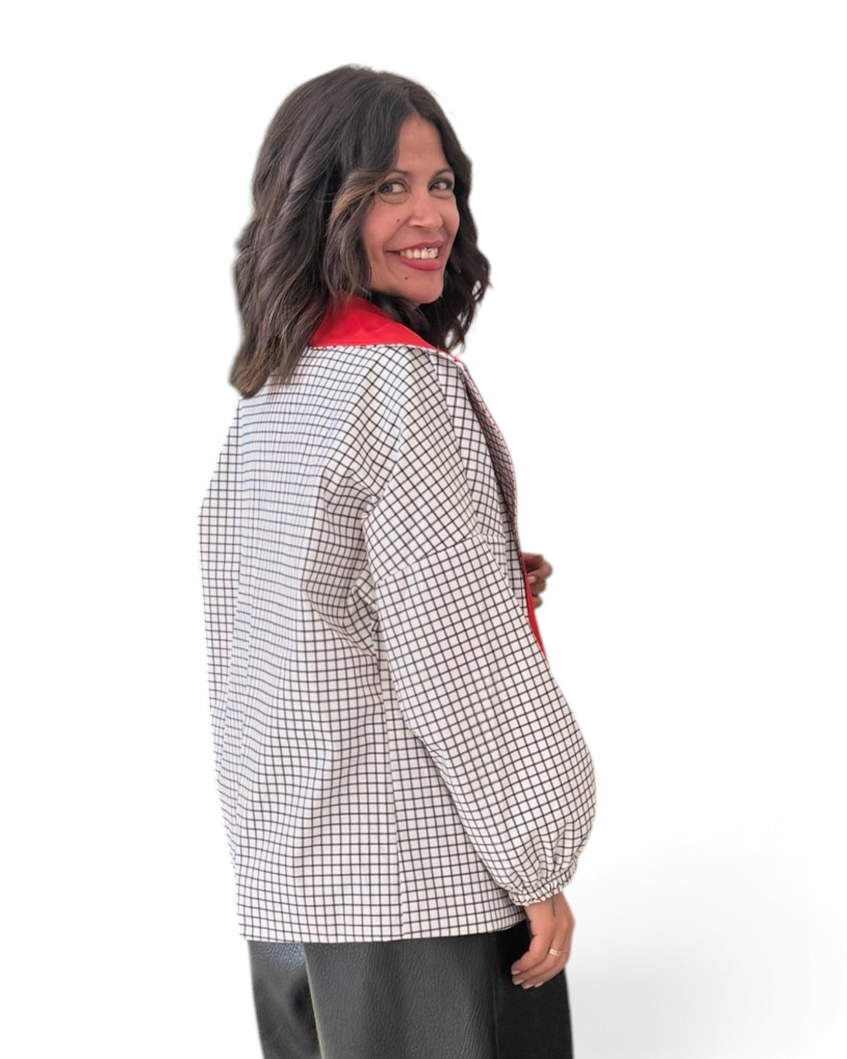 Chaqueta cuadros roja
