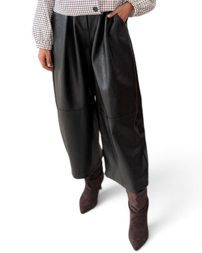 Pantalón ballon polipiel negros