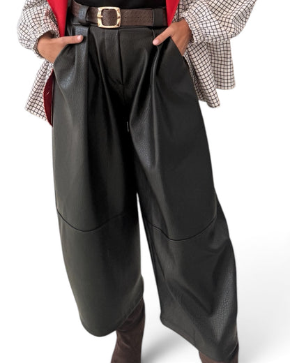 Pantalón ballon polipiel negros