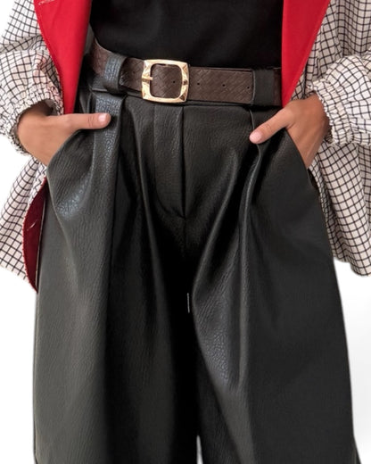 Pantalón ballon polipiel negros