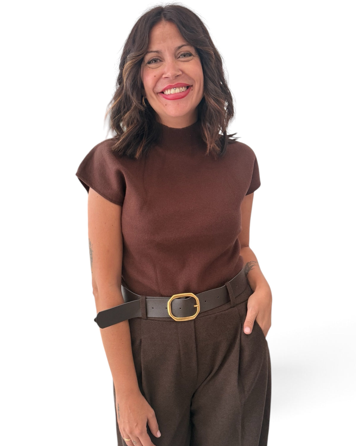 Pantalón vestir chocolate