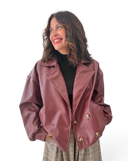 Chaqueta Burdeos polipiel