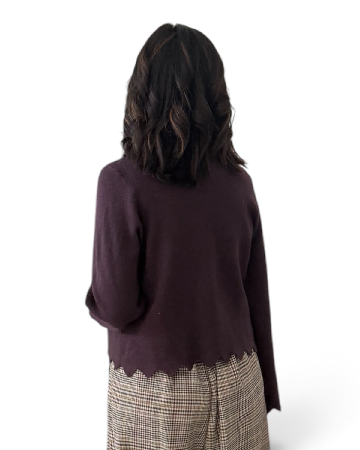 Jersey ondas burdeos