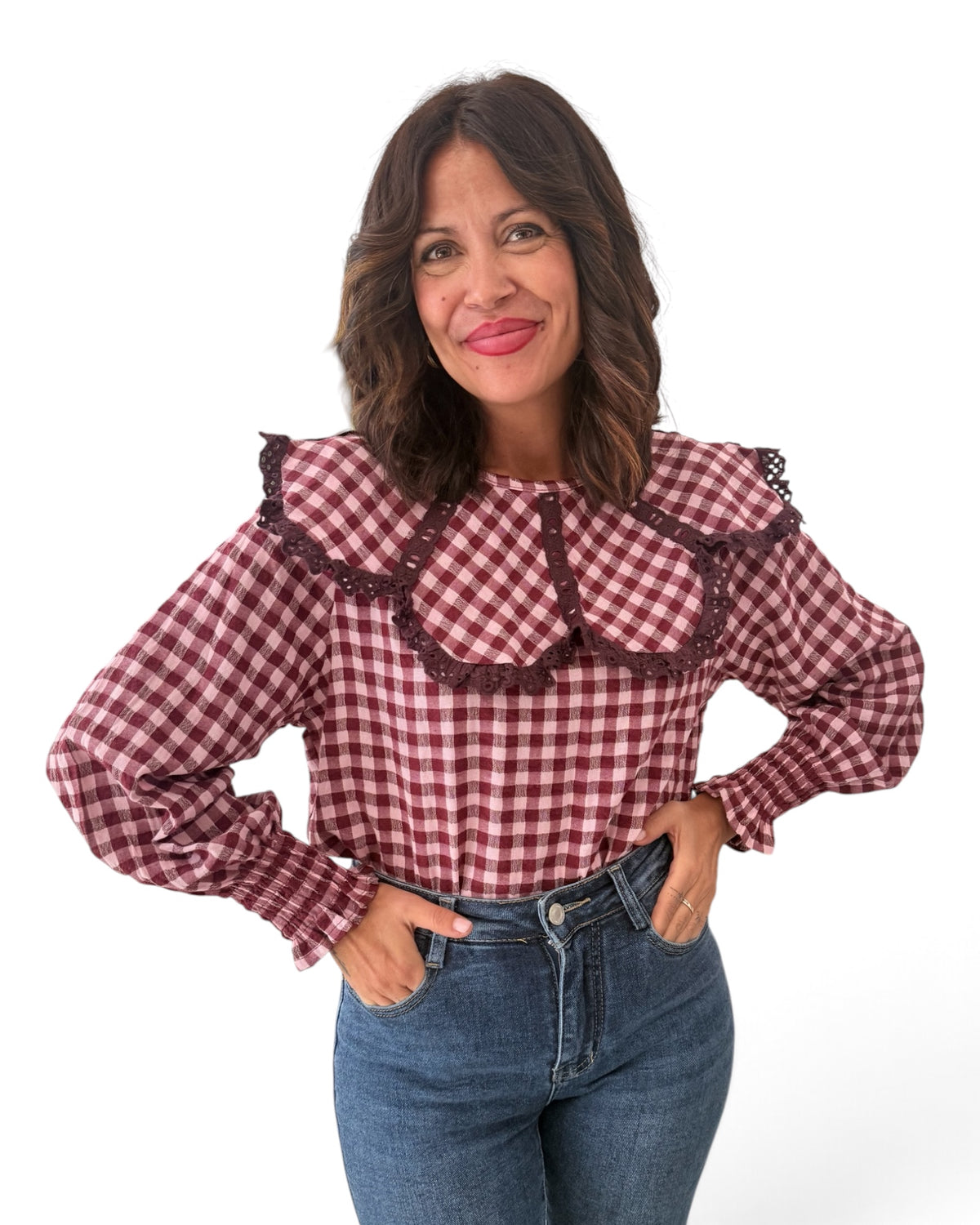 Camisa burdeos Carla