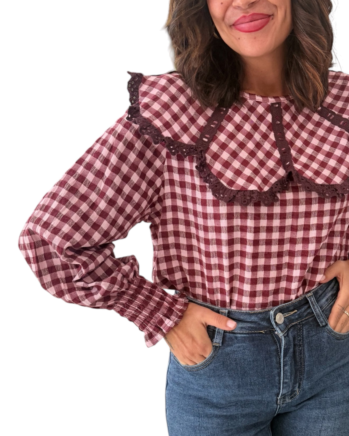 Camisa burdeos Carla