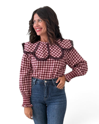 Camisa burdeos Carla