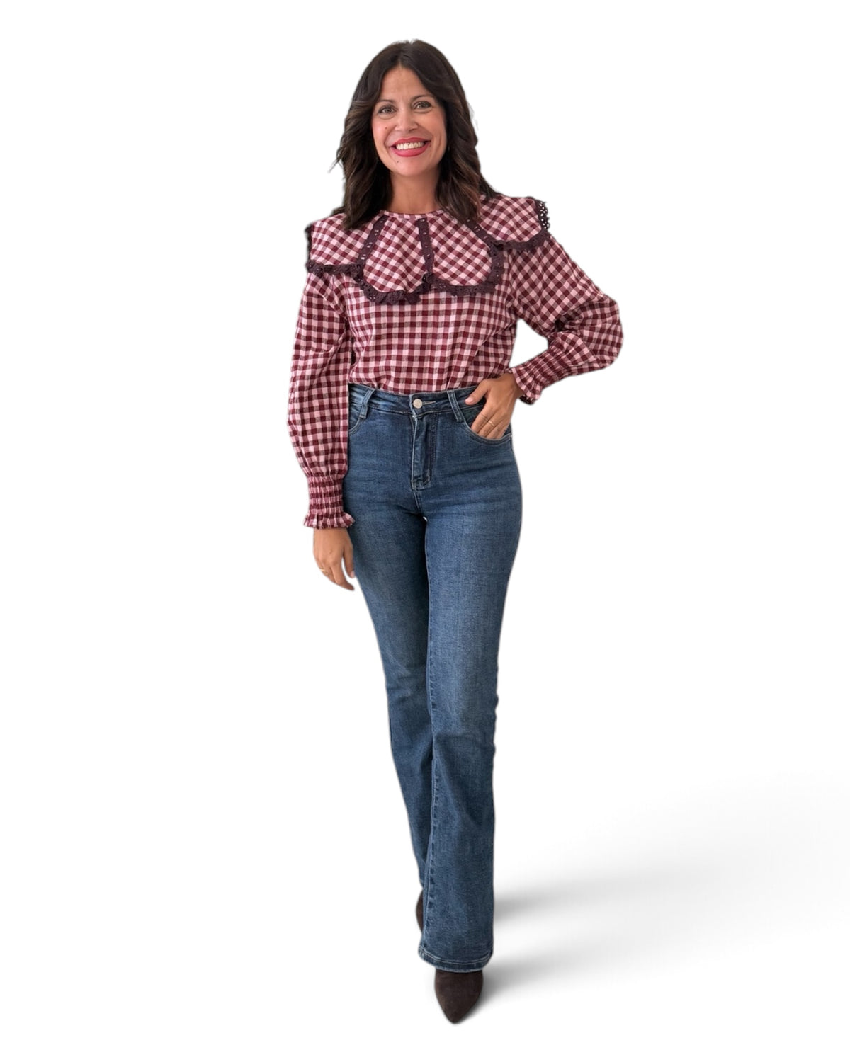 Camisa burdeos Carla