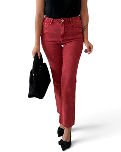 Jeans rojo estrella