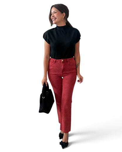 Jeans rojo estrella