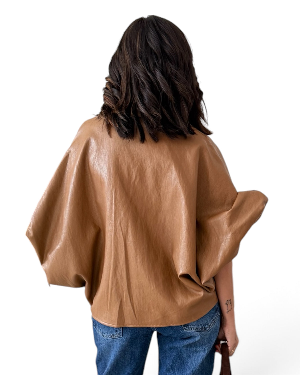 Camisa polipiel camel