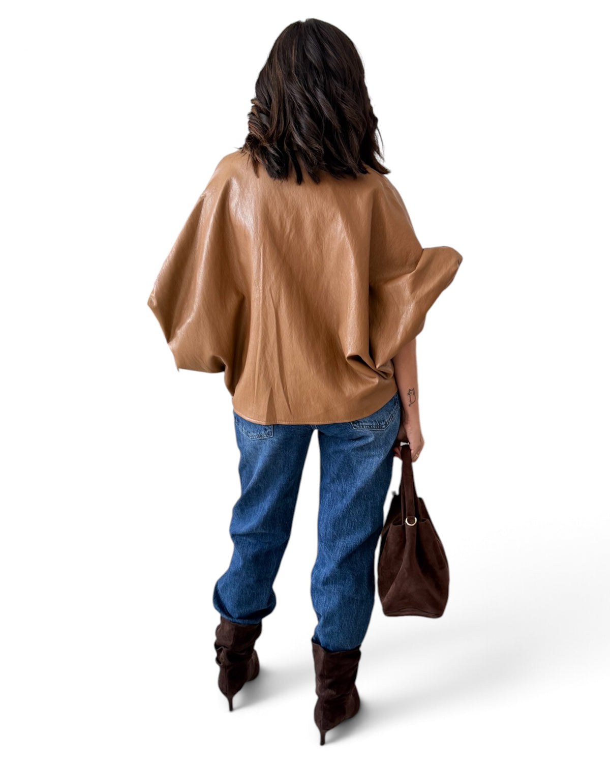 Camisa polipiel camel