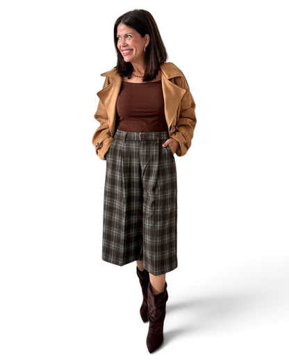 Chaqueta camel antelina