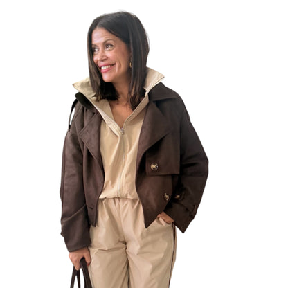 Chaqueta camel chocolate