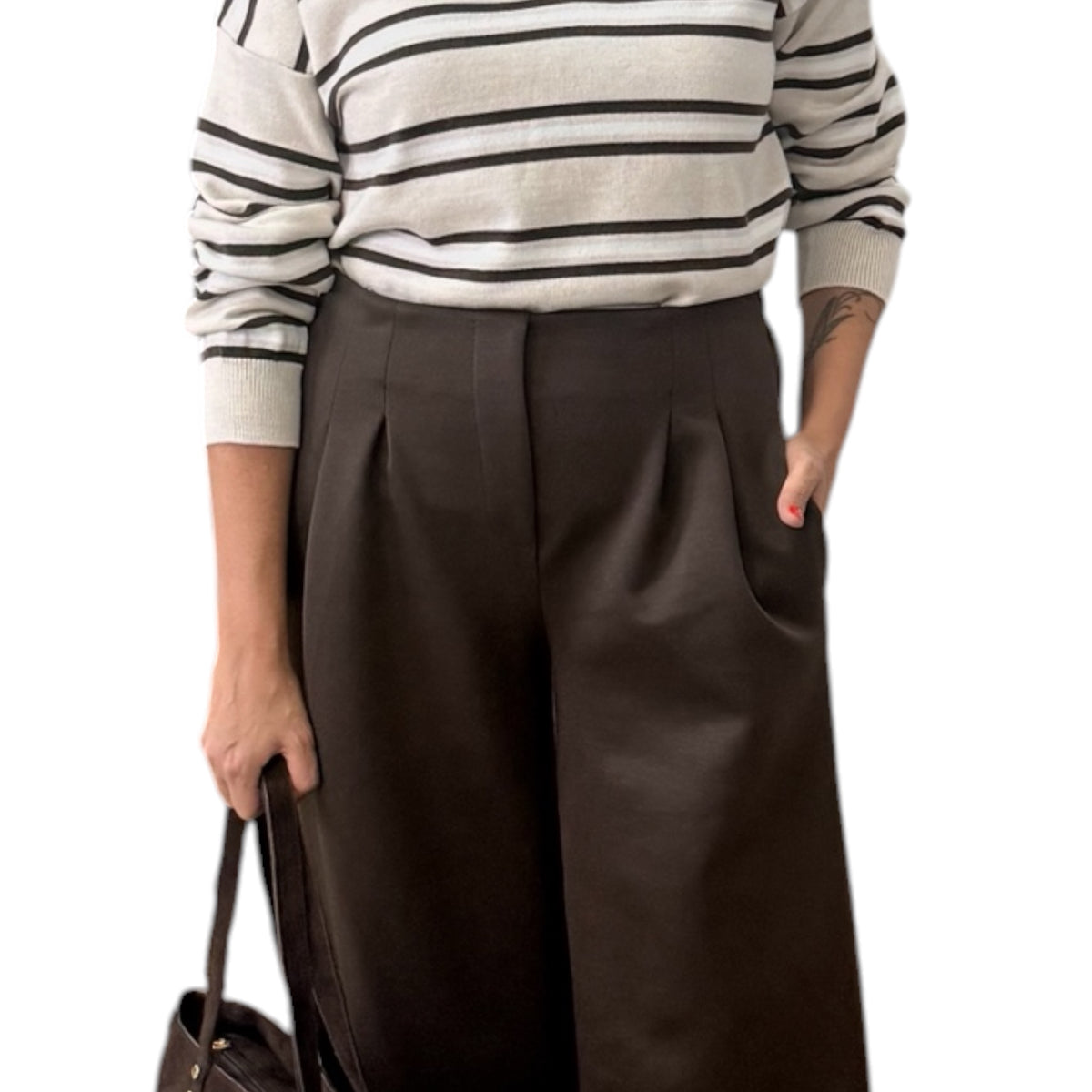 Pantalón pinzas tejido chandal