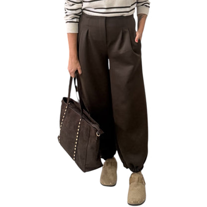 Pantalón pinzas tejido chandal