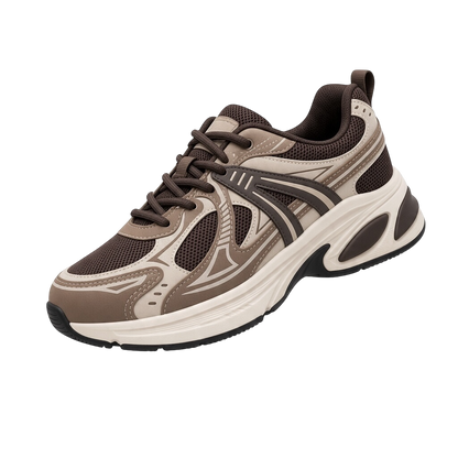 Deportivas ASIC choco y beige