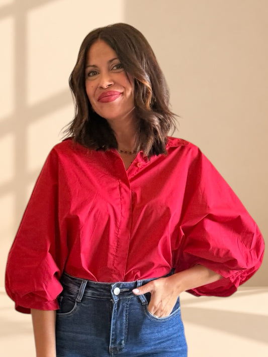 Camisa  mangas roja